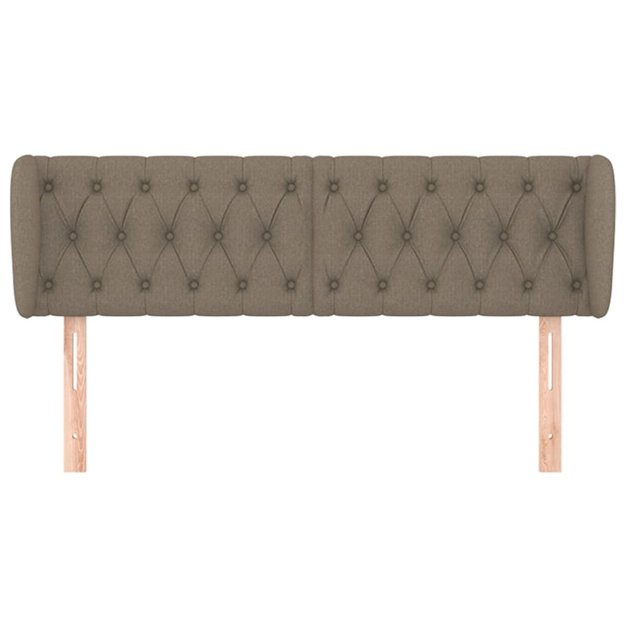 Hoofdbord Met Randen Stof 163 x 23 x 78/88 cm Taupe