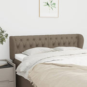 Hoofdbord stof taupe 163x23x78/88 cm