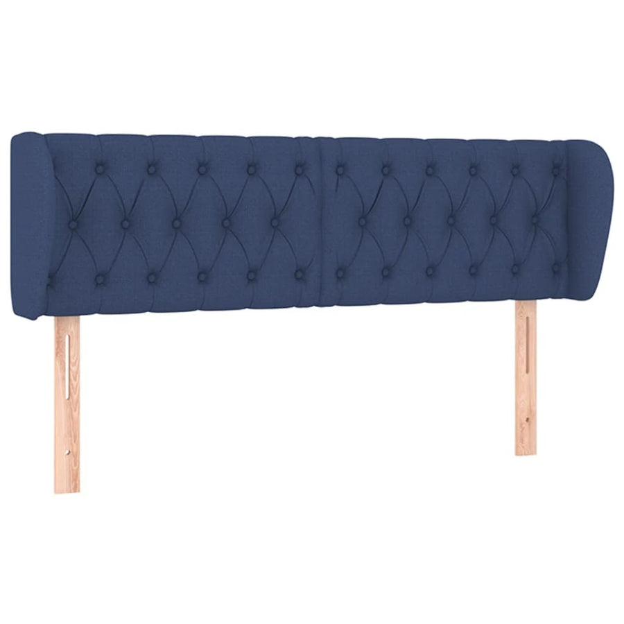 Hoofdbord Met Randen Stof 163 x 23 x 78/88 cm Blauw