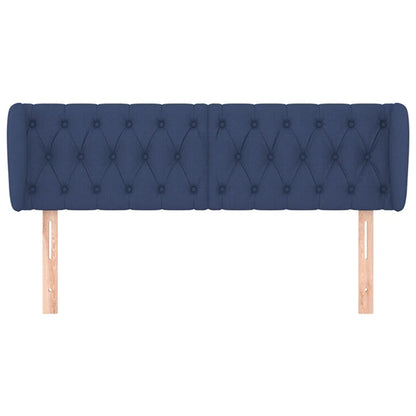 Hoofdbord Met Randen Stof 163 x 23 x 78/88 cm Blauw