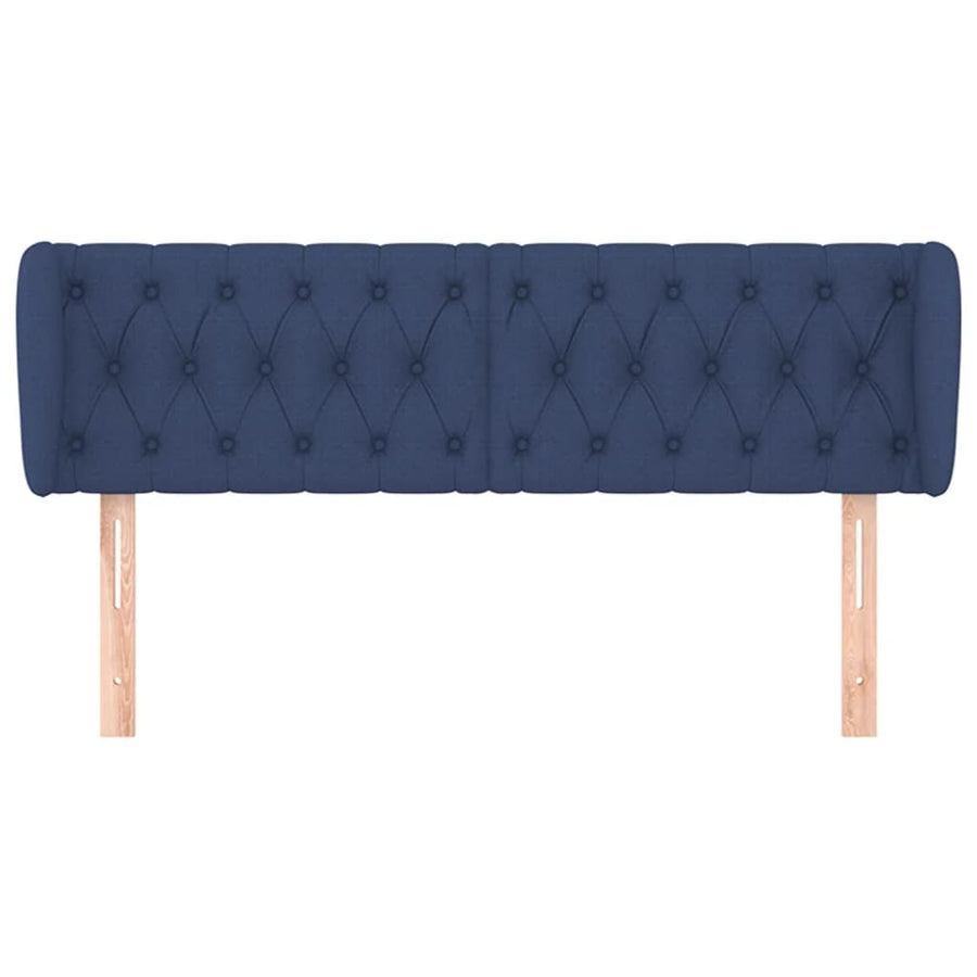 Hoofdbord Met Randen Stof 163 x 23 x 78/88 cm Blauw
