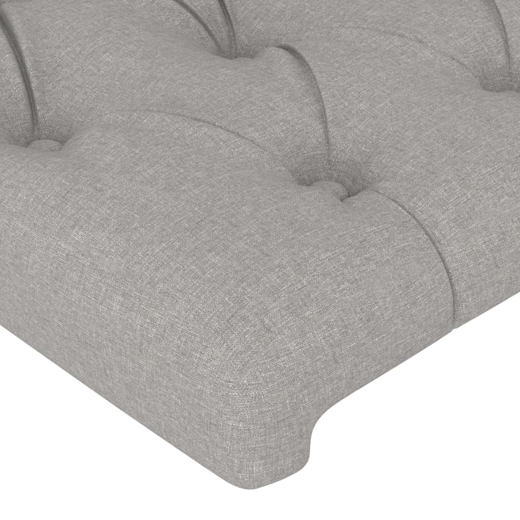 Hoofdbord Met Randen Stof 183 x 23 x 78/88 cm Lichtgrijs
