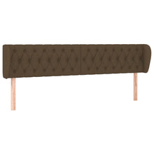 Hoofdbord Met Randen Stof 183 x 23 x 78/88 cm Donkerbruin