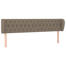 Hoofdbord Met Randen Stof 183 x 23 x 78/88 cm Taupe