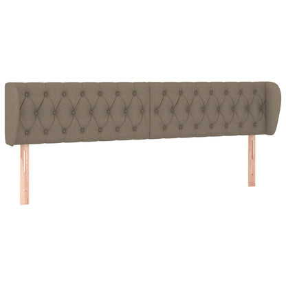 Hoofdbord Met Randen Stof 183 x 23 x 78/88 cm Taupe