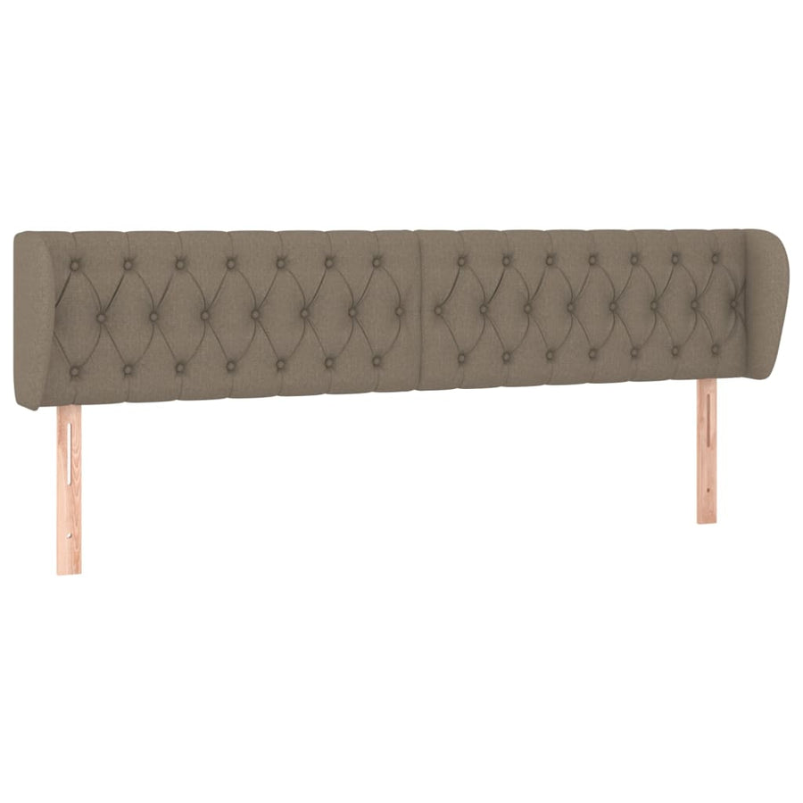 Hoofdbord Met Randen Stof 183 x 23 x 78/88 cm Taupe