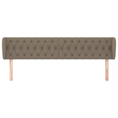 Hoofdbord Met Randen Stof 183 x 23 x 78/88 cm Taupe
