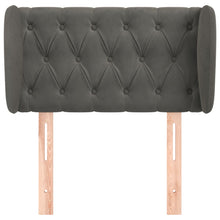 Hoofdbord Met Randen Fluweel 83 x 23 x 78/88 cm Donkergrijs