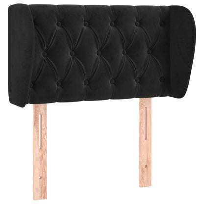 Hoofdbord Met Randen Fluweel 83 x 23 x 78/88 cm Zwart
