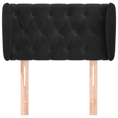 Hoofdbord Met Randen Fluweel 83 x 23 x 78/88 cm Zwart