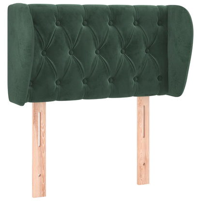 Hoofdbord Met Randen Fluweel 83 x 23 x 78/88 cm Donkergroen