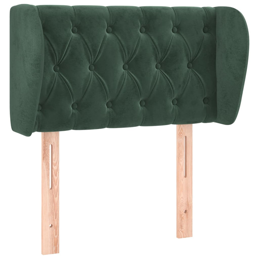 Hoofdbord Met Randen Fluweel 83 x 23 x 78/88 cm Donkergroen