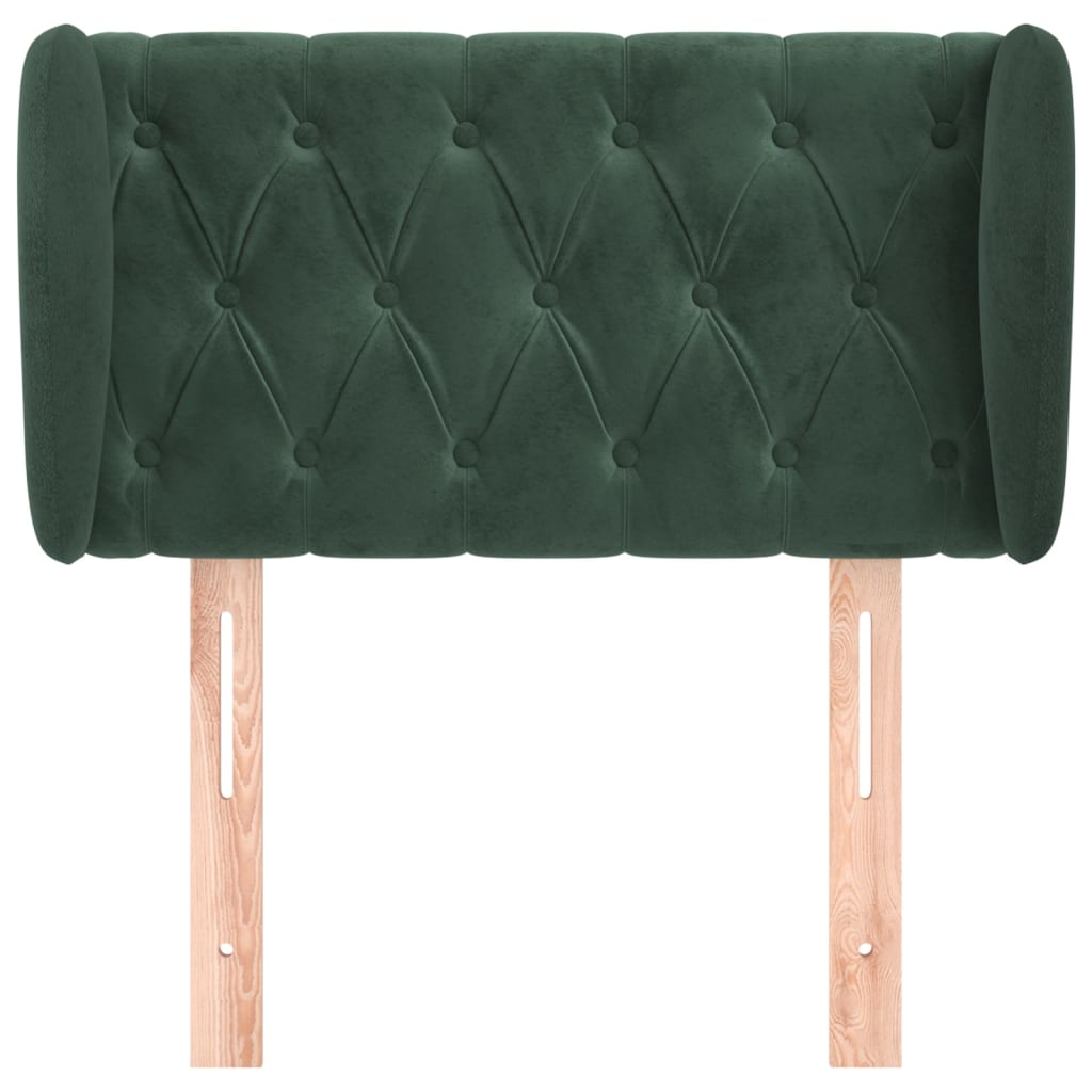 Hoofdbord Met Randen Fluweel 83 x 23 x 78/88 cm Donkergroen