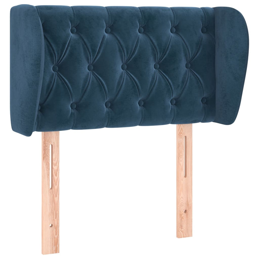 Hoofdbord Met Randen Fluweel 83 x 23 x 78/88 cm Donkerblauw