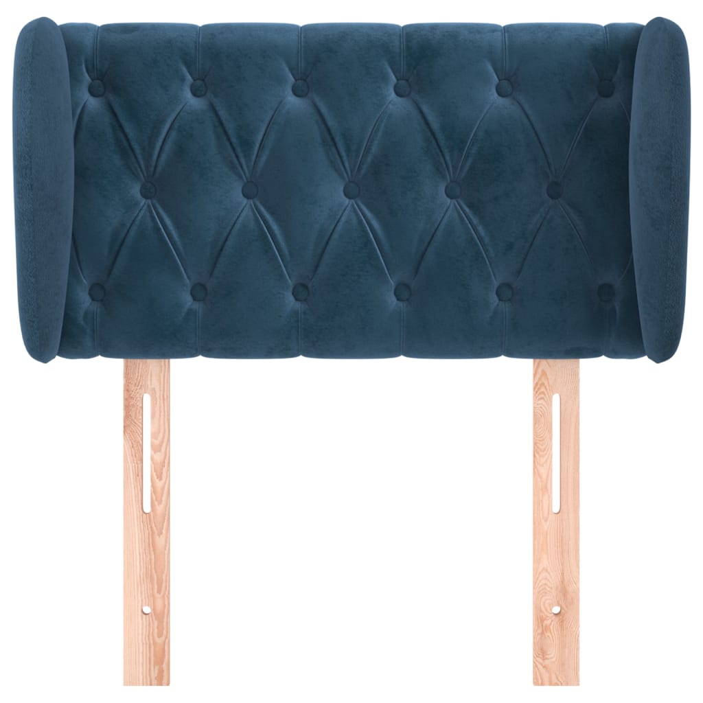 Hoofdbord Met Randen Fluweel 83 x 23 x 78/88 cm Donkerblauw