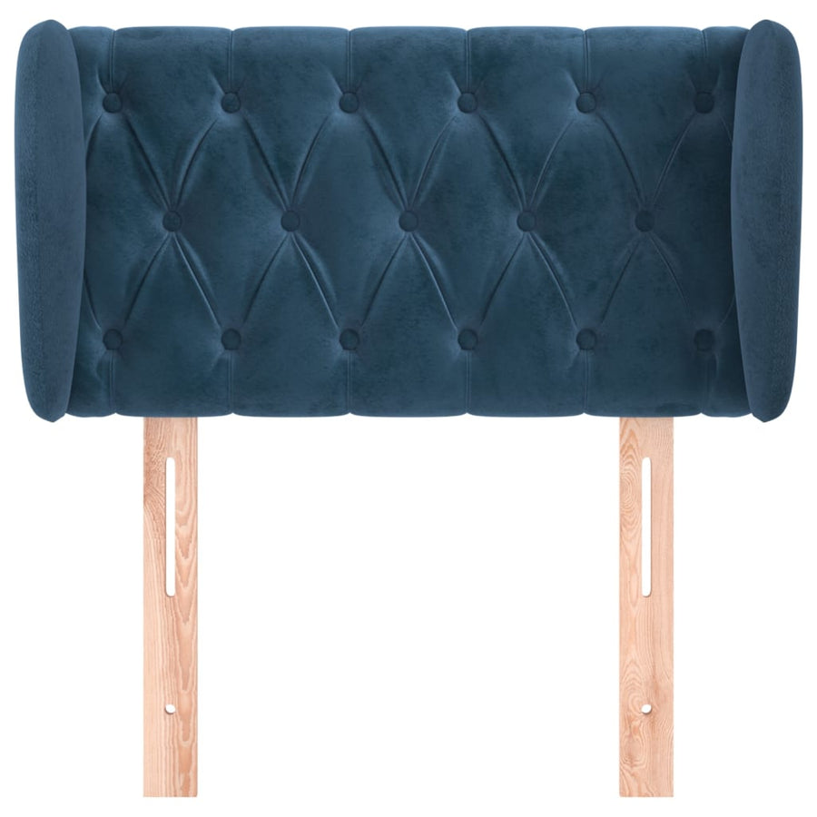 Hoofdbord Met Randen Fluweel 83 x 23 x 78/88 cm Donkerblauw