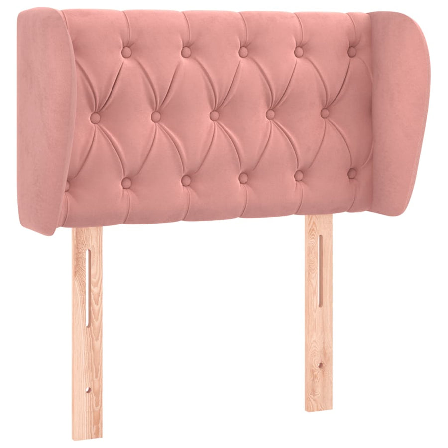 Hoofdbord Met Randen Fluweel 83 x 23 x 78/88 cm Roze