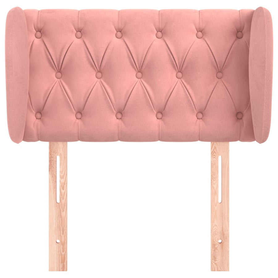 Hoofdbord Met Randen Fluweel 83 x 23 x 78/88 cm Roze
