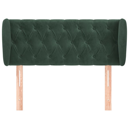 Hoofdbord Met Randen Fluweel 93 x 23 x 78/88 cm Donkergroen