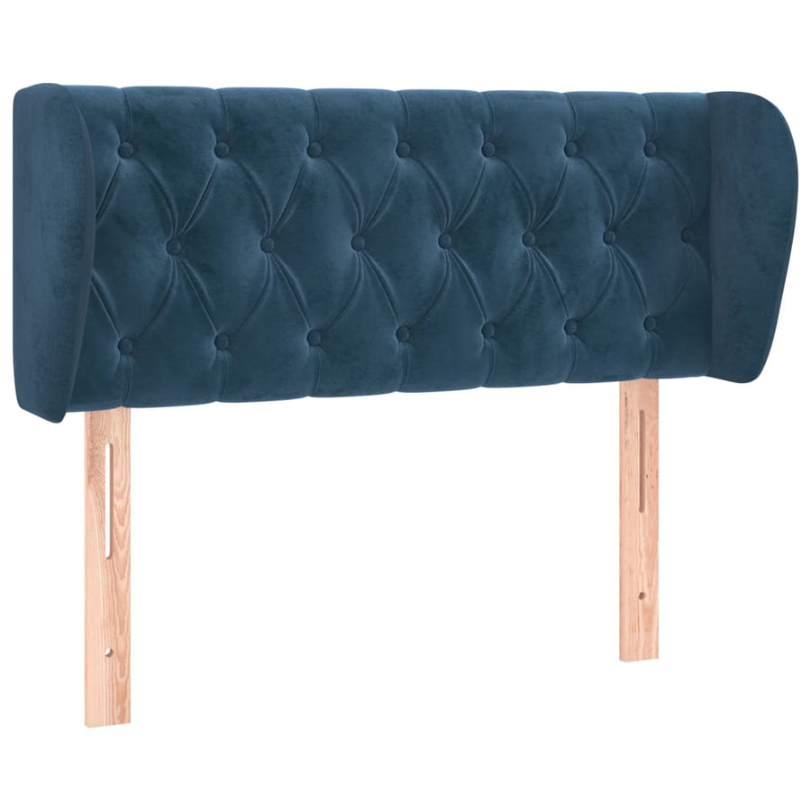 Hoofdbord Met Randen Fluweel 93 x 23 x 78/88 cm Donkerblauw