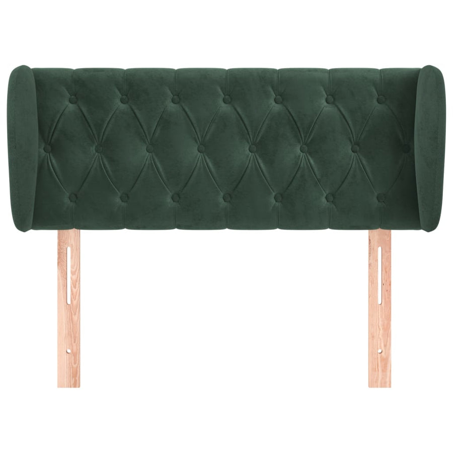 Hoofdbord Met Randen Fluweel 103 x 23 x 78/88 cm Donkergroen