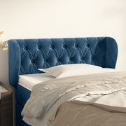 Hoofdbord 103x23x78/88 cm fluweel donkerblauw