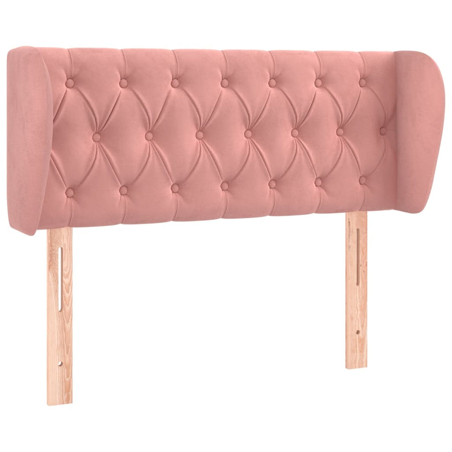 Hoofdbord Met Randen Fluweel 103 x 23 x 78/88 cm Roze