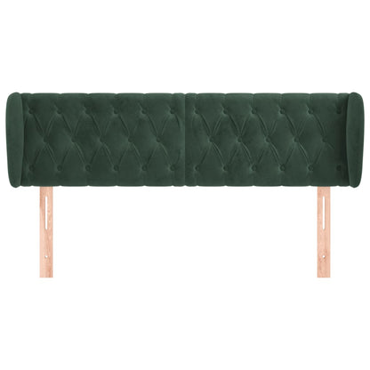 Hoofdbord Met Randen Fluweel 147 x 23 x 78/88 cm Donkergroen