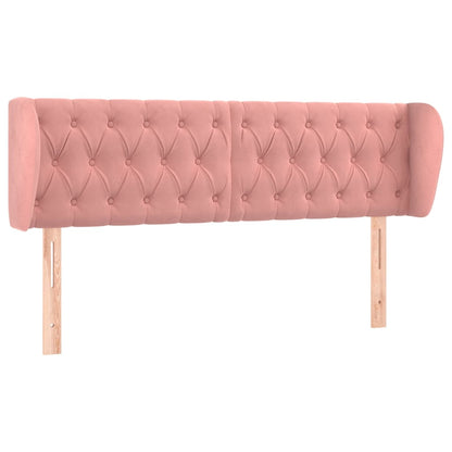 Hoofdbord Met Randen Fluweel 163 x 23 x 78/88 cm Roze