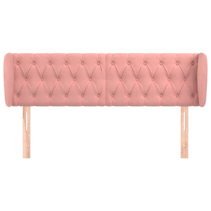 Hoofdbord Met Randen Fluweel 163 x 23 x 78/88 cm Roze