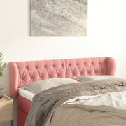 Hoofdbord 163x23x78/88 cm fluweel roze