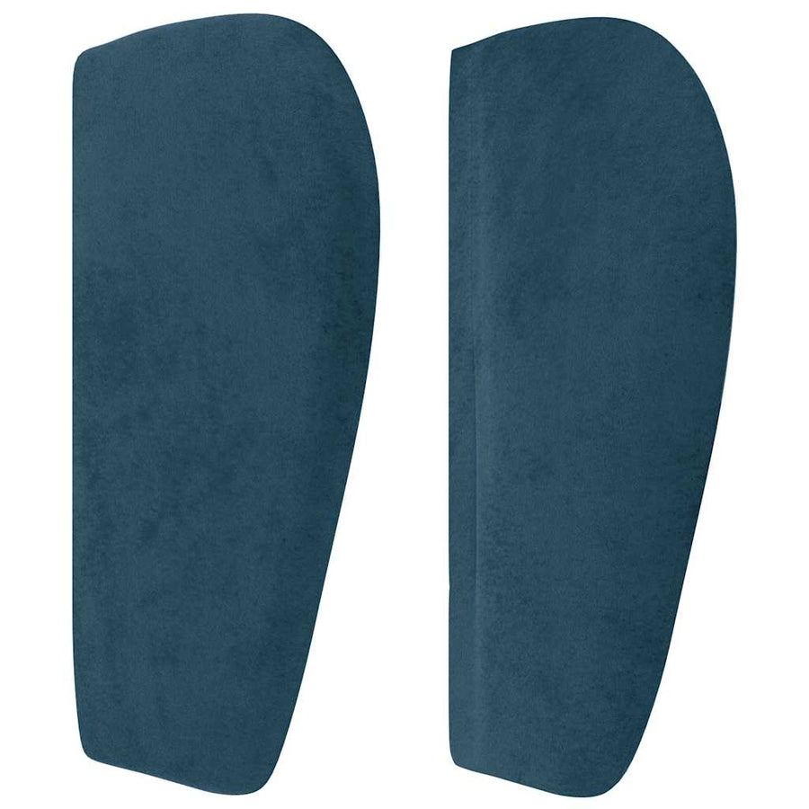 Hoofdbord met randen 183x23x78/88 cm fluweel donkerblauw