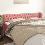 Hoofdbord 183x23x78/88 cm fluweel roze