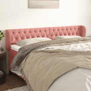 Hoofdbord 203x23x78/88 cm fluweel roze
