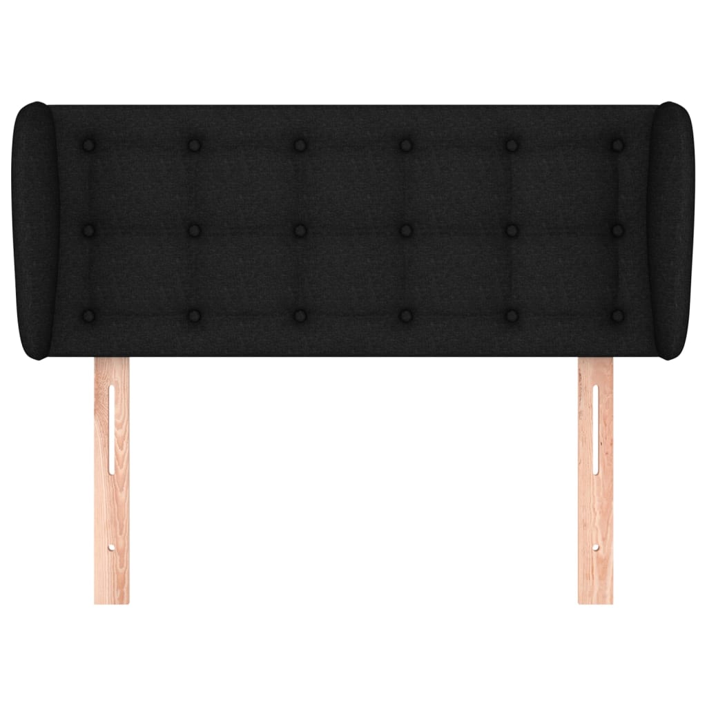 Hoofdbord Met Randen Stof 83 x 23 x 78/88 cm Zwart