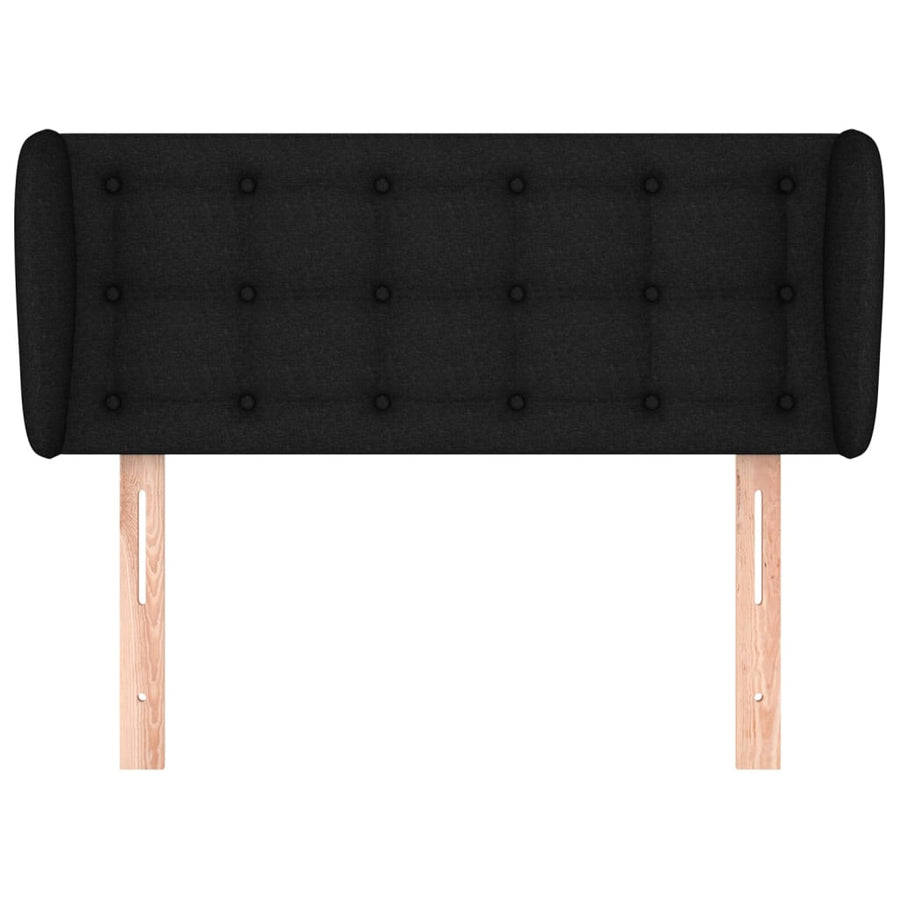 Hoofdbord Met Randen Stof 83 x 23 x 78/88 cm Zwart