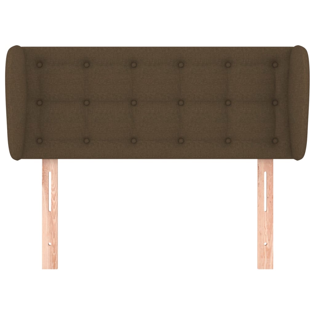 Hoofdbord met randen 83x23x78/88 cm stof donkerbruin 83 x 23 x 78/88 cm Donkerbruin