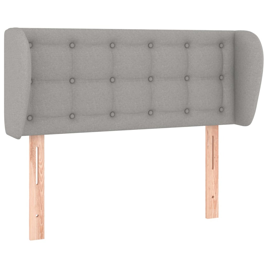 Hoofdbord met randen 93x23x78/88 cm stof lichtgrijs 93 x 23 x 78/88 cm Lichtgrijs