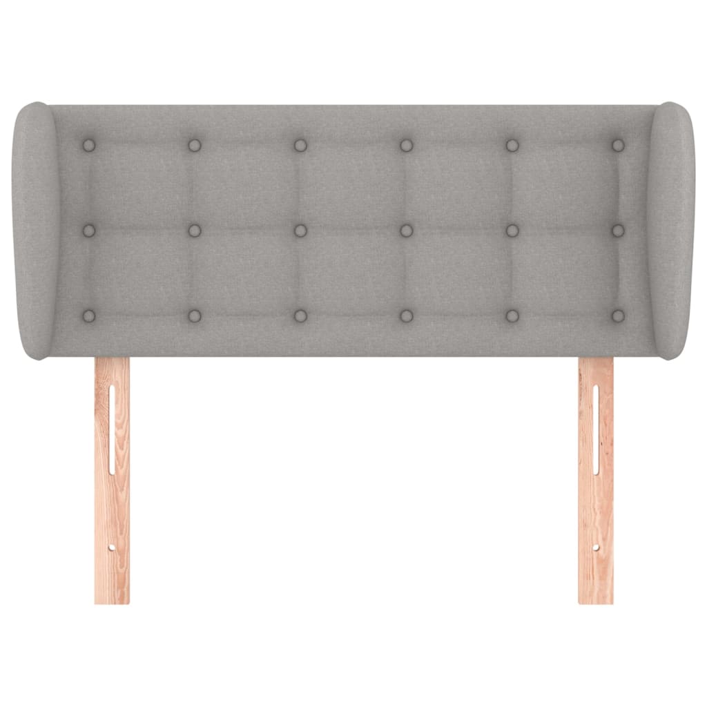 Hoofdbord met randen 93x23x78/88 cm stof lichtgrijs 93 x 23 x 78/88 cm Lichtgrijs