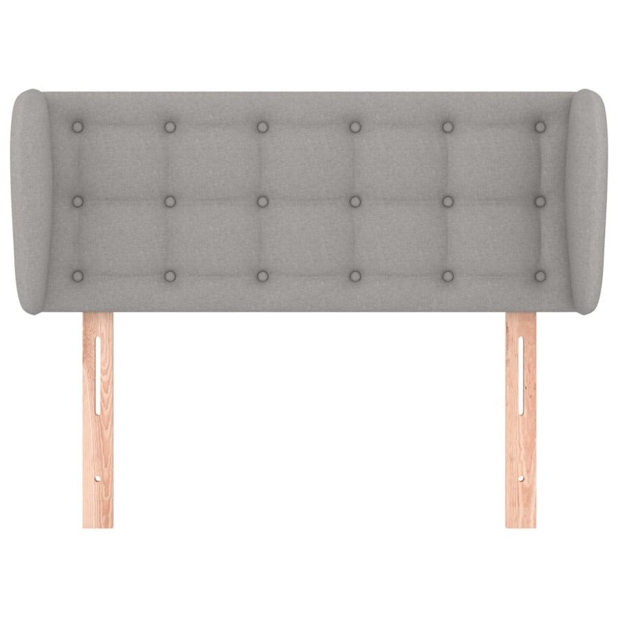 Hoofdbord met randen 93x23x78/88 cm stof lichtgrijs 93 x 23 x 78/88 cm Lichtgrijs