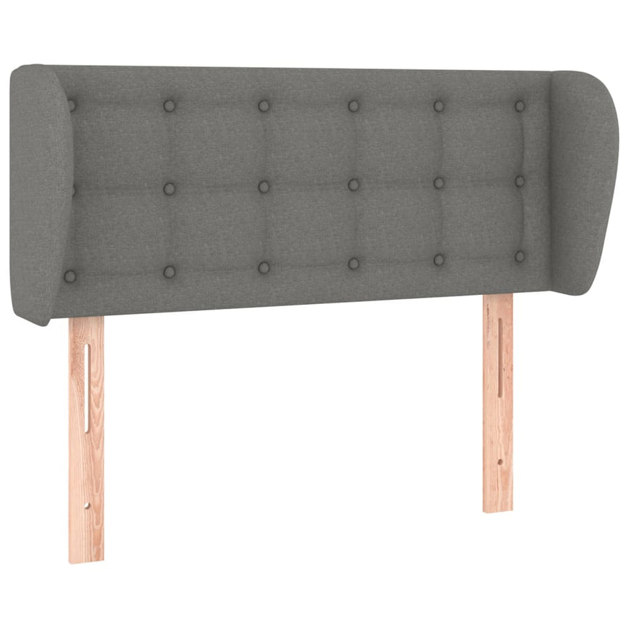 Hoofdbord Met Randen Stof 93 x 23 x 78/88 cm Donkergrijs