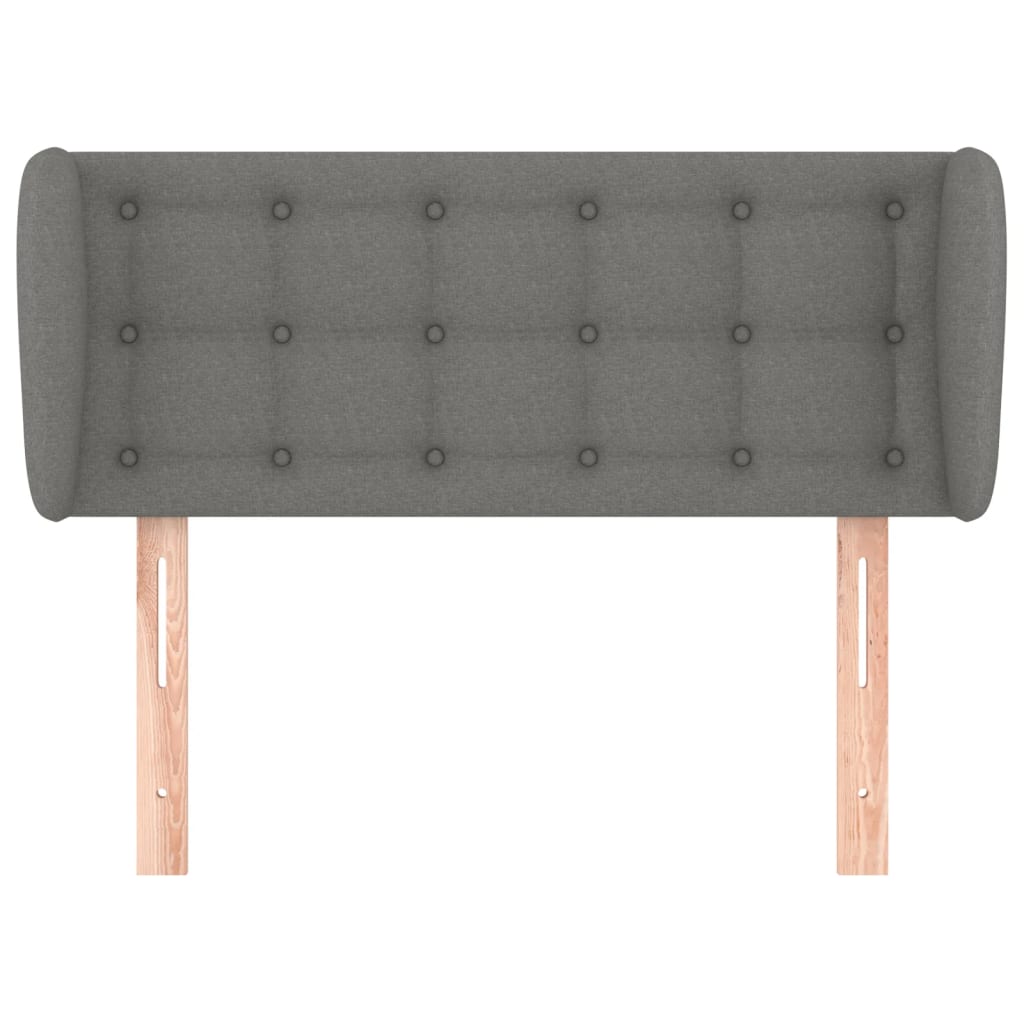 Hoofdbord Met Randen Stof 93 x 23 x 78/88 cm Donkergrijs