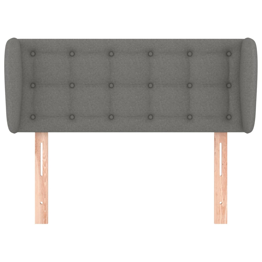 Hoofdbord Met Randen Stof 93 x 23 x 78/88 cm Donkergrijs
