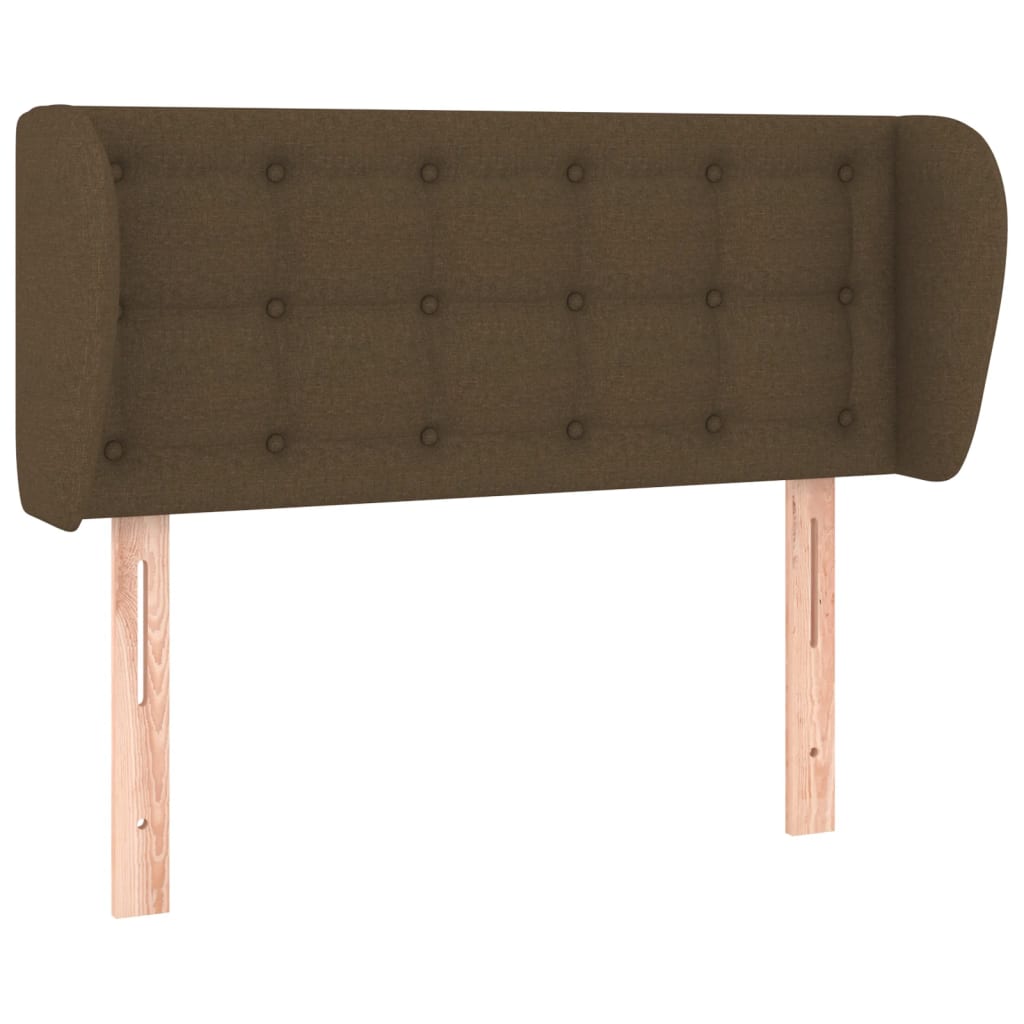 Hoofdbord met randen 93x23x78/88 cm stof donkerbruin 93 x 23 x 78/88 cm Donkerbruin