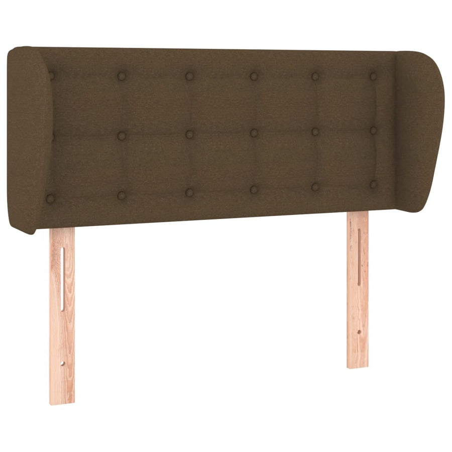 Hoofdbord met randen 93x23x78/88 cm stof donkerbruin 93 x 23 x 78/88 cm Donkerbruin