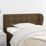 Hoofdbord stof donkerbruin 93x23x78/88 cm