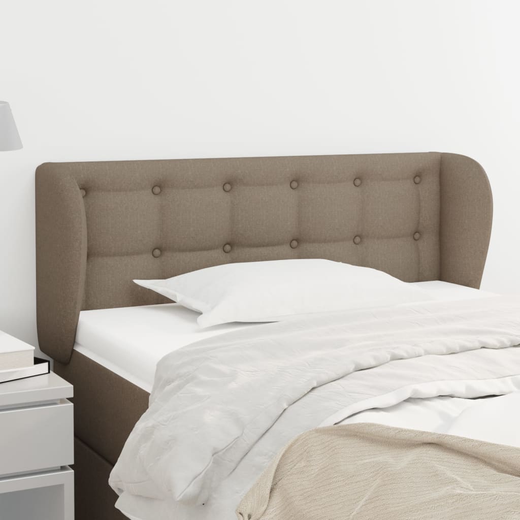 Hoofdbord Met Randen Stof 93 x 23 x 78/88 cm Taupe
