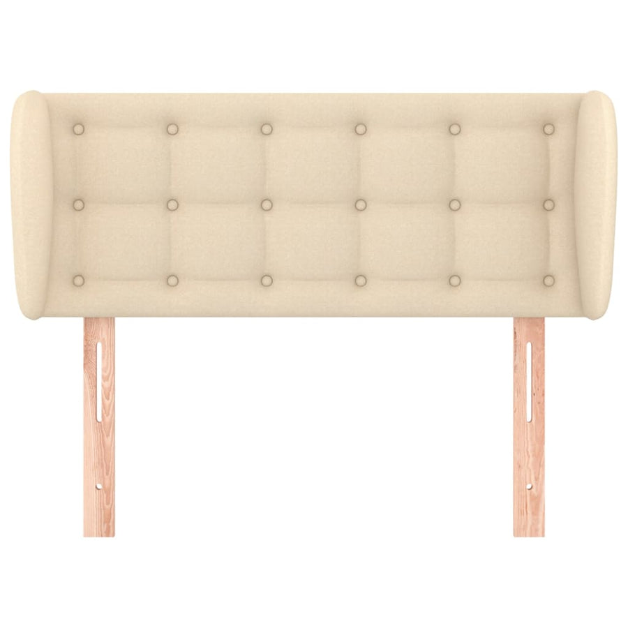 Hoofdbord Met Randen Stof Kleurig 93 x 23 x 78/88 cm Crème