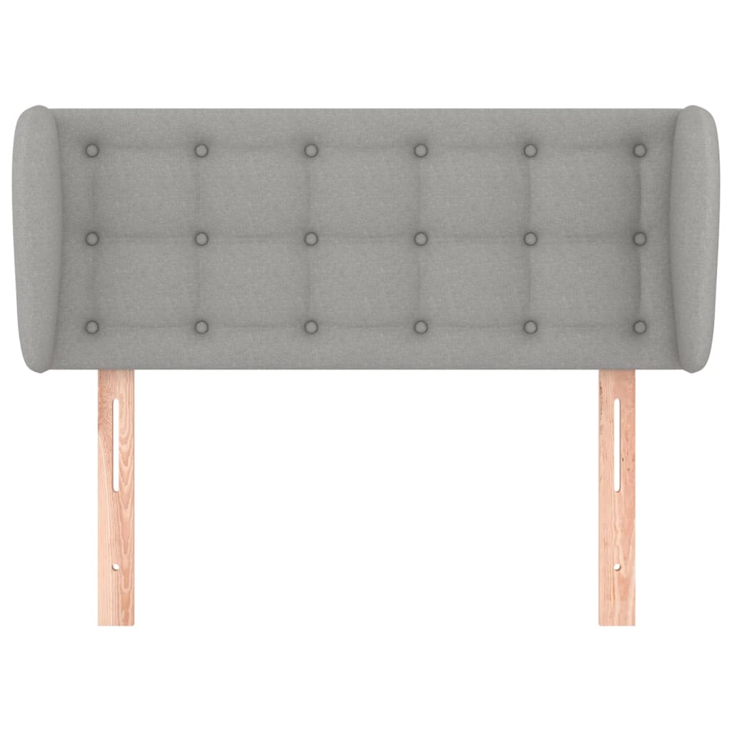 Hoofdbord Met Randen Stof 103 x 23 x 78/88 cm Lichtgrijs