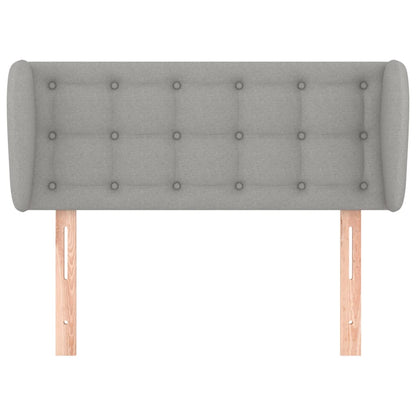 Hoofdbord Met Randen Stof 103 x 23 x 78/88 cm Lichtgrijs